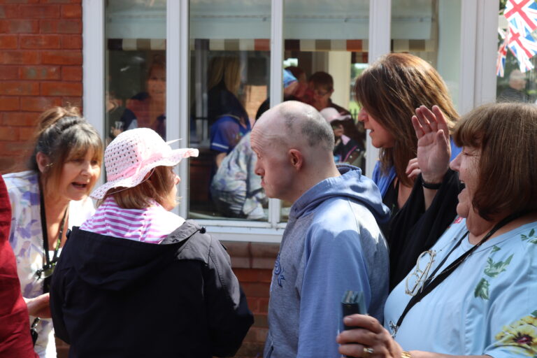 People at a garden party