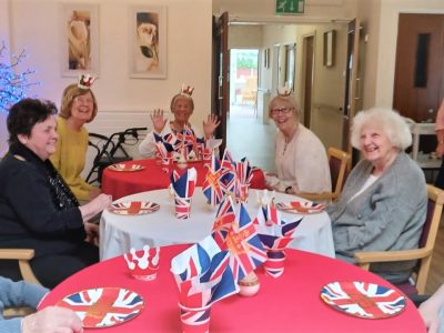 Residents of Brookdale celebrating the coronation