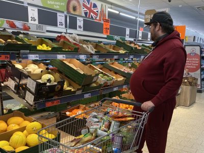 Man shopping for groceries