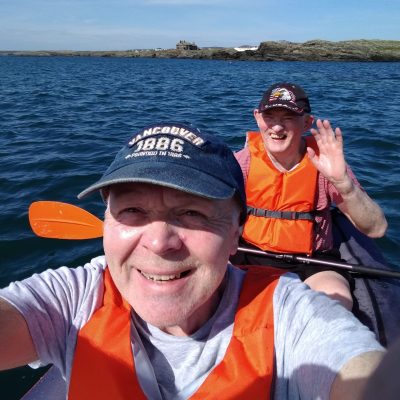 2 Members of shared lives in a kayak