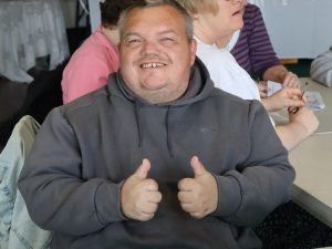 Man giving a thumbs up