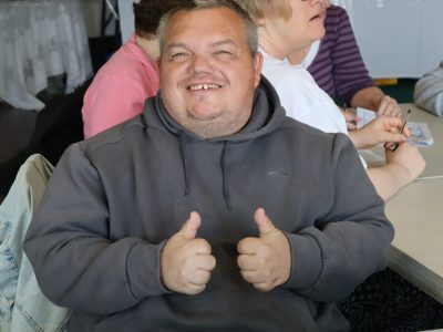 Man giving a thumbs up